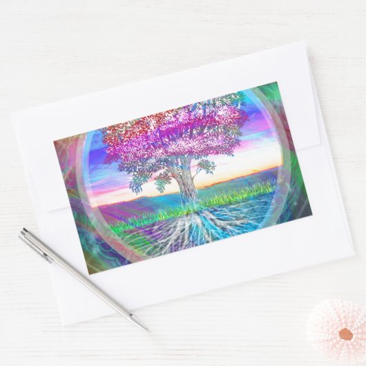 希望 長方形シール (封筒)