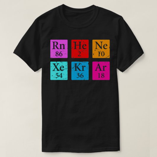希素晴らしガス科学化学元素贈呈 Tシャツ (デザイン正面)