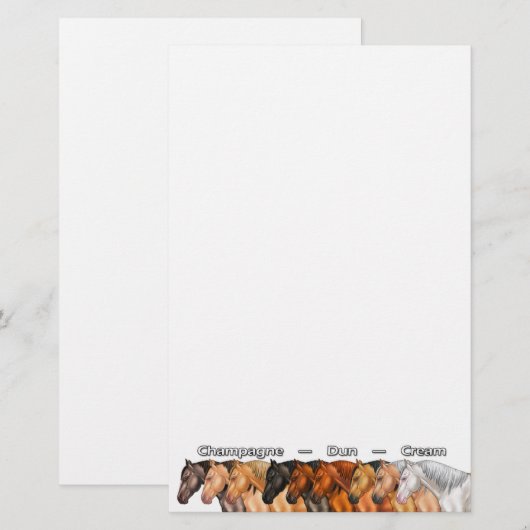 希薄な馬 便箋 (正面/裏面)