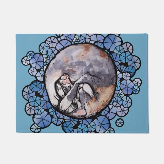 希釈カリコキャットクドルメーンキャッツ ドアマット (正面)