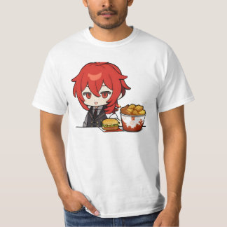 希釈チビ（小さくかわいく書いた感じ）食べ Tシャツ