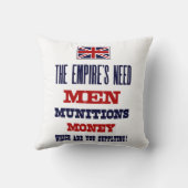 帝国の必要性の~の人、軍需品およびお金 クッション (裏面)