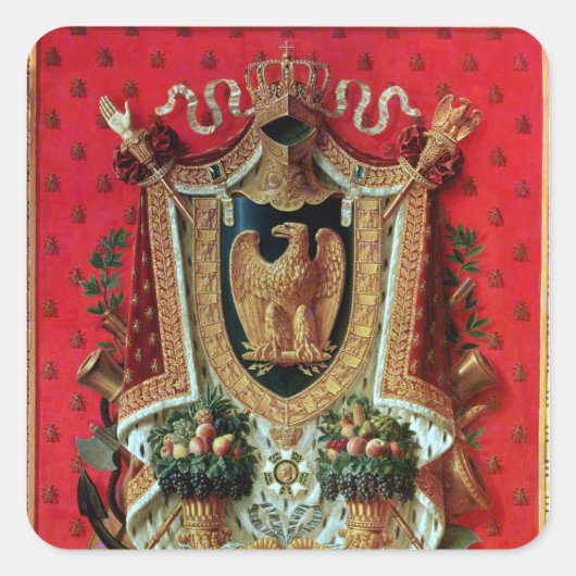 帝国の紋章フランスの スクエアシール (正面)