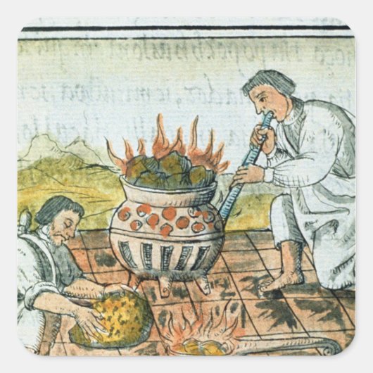 帝国の金ゴールドの溶融とアステカ鋳造 スクエアシール (正面)