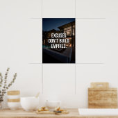 帝国を築かない言い訳 – 富と成功 ポスター (キッチン)