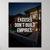 帝国を築かない言い訳 – 富と成功 ポスター (正面)