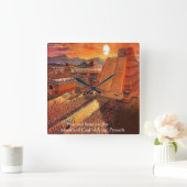 帝国アステカと有名な諺の壁時計 スクエア壁時計 (ホーム)