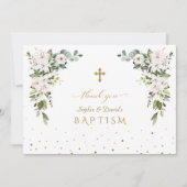 帝国エレガントユリバラ金ゴールドツインズバプテスマ サンキューカード (正面)