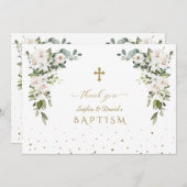 帝国エレガントユリバラ金ゴールドツインズバプテスマ サンキューカード (正面/裏面)