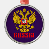 帝国ロシアのイーグル正統ロシアの旗 メタルオーナメント (正面)