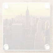 帝国国家が付いているニューヨークのスカイライン都市 ガラスコースター (裏面)