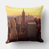 帝国国家が付いているニューヨークのスカイライン都市 クッション (裏面)
