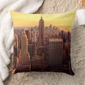 帝国国家が付いているニューヨークのスカイライン都市 クッション (ブランケット)