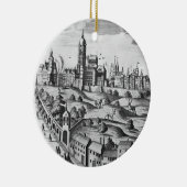 帝国宮殿を示すプラハの眺めおよび セラミックオーナメント (右)