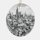 帝国宮殿を示すプラハの眺めおよび セラミックオーナメント (左)