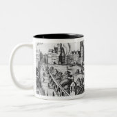 帝国宮殿を示すプラハの眺めおよび ツートーンマグカップ (左)