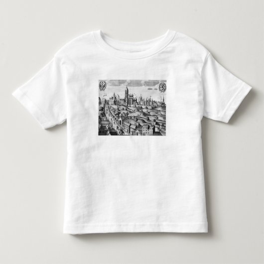 帝国宮殿を示すプラハの眺めおよび トドラーTシャツ (正面)