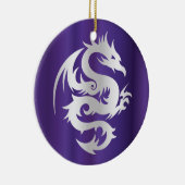 帝国紫色の銀製のドラゴン セラミックオーナメント (右)