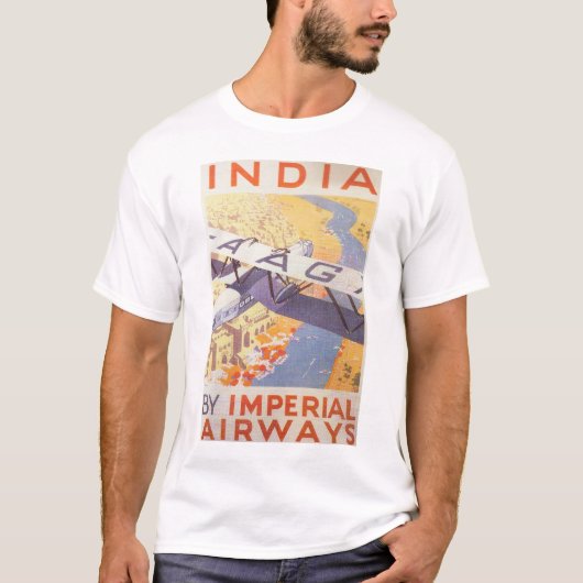 帝国航空路によるインド Tシャツ (正面)