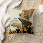 帝国航空路の到着 クッション (ブランケット)