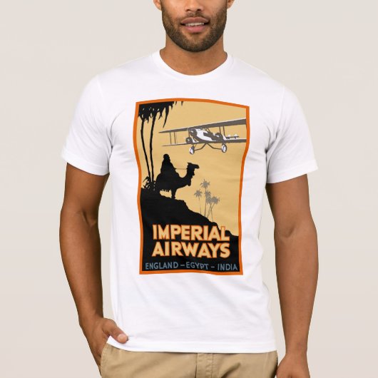 帝国航空路の~イギリス-エジプト-インド Tシャツ (正面)