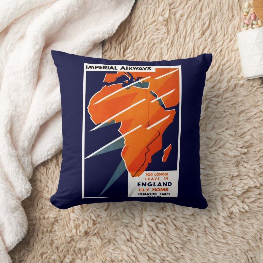 帝国航空路アフリカ クッション (ブランケット)