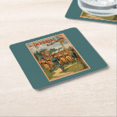 帝国Burlesquersの女性の兵士の演劇 スクエアペーパーコースター (アングル)
