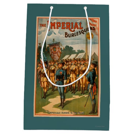 帝国Burlesquersの女性の兵士の演劇 ミディアムペーパーバッグ (裏面)
