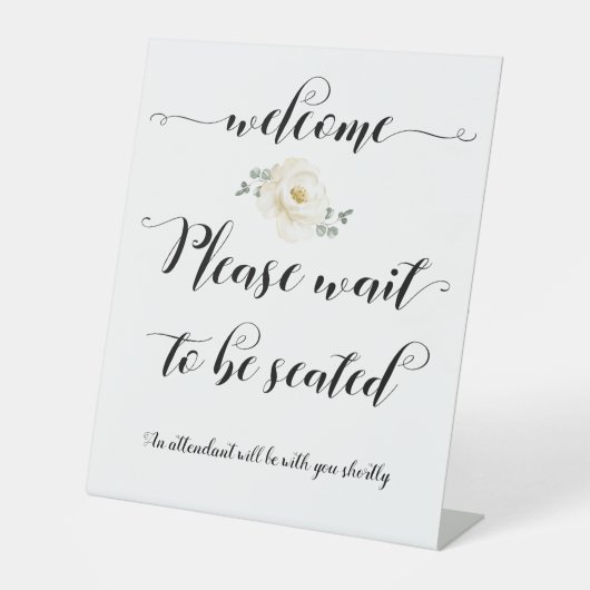 席に着くまでお待ち下さいウェルカムサイン 台座サイン (正面)