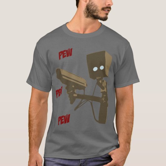 席の席の席レーザーレーダー銃のロボット Tシャツ (正面)