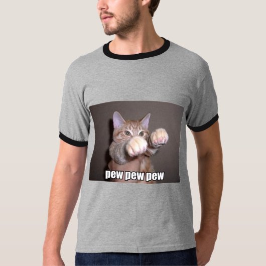 席の席の席猫 Tシャツ (正面)