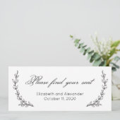 席を探せ。フローラシンプルの結婚。植物学の 招待状 (スタンド正面)
