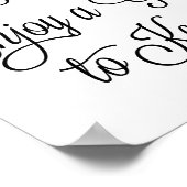 席を見つけて グラスを楽しんで ウェディングサインを保管 ポスター (角)