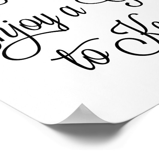 席を見つけて グラスを楽しんで ウェディングサインを保管 ポスター (角)