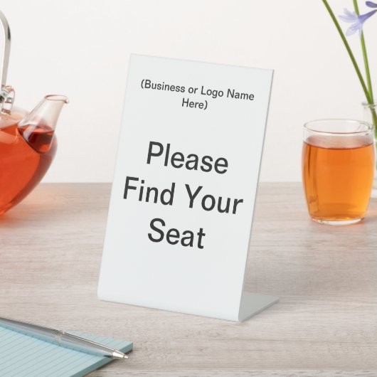席を見つけなさい 台座サイン (インサイチュ)