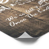 席を選んで、側を選ばない ウェディングサイン 木の花 ポスター (角)