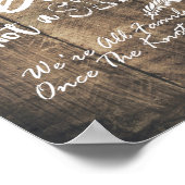 席を選んで、陣営を選ばない ウェディングサイン 木の花 ポスター (角)