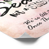 席を選んで、陣営を選ばない ウェディング 水彩 フラワー ポスター (角)