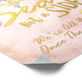 席を選んで、陣営を選ばない ウェディング 水彩 フラワー ポスター (角)