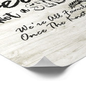 席を選んで、陣営を選ばない - ラスティックフラワーのウェディングサイン ポスター (角)