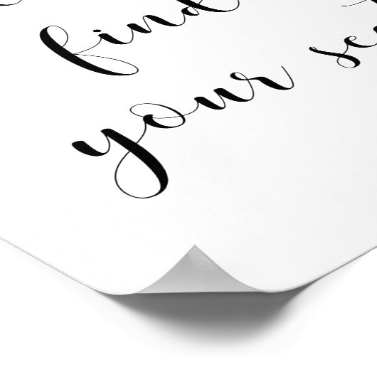 席エレガントの看板を結婚見て ポスター (角)