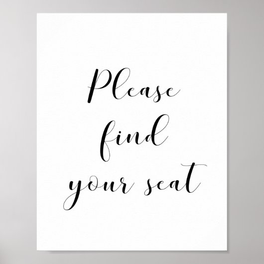 席エレガントの看板を結婚見て ポスター (正面)