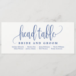 席札 ヘッドテーブル カード - ラブリー カリグラフィー ネイビー