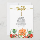 席次表カード ラブリー カリグラフィー 招待状 (正面)