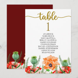 席次表カード ラブリー カリグラフィー 招待状