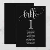 席次表カード ラブリー カリグラフィー 招待状 (正面/裏面)