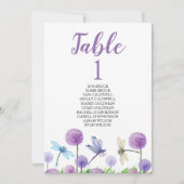 席次表 カード ラブリー カリグラフィー (正面)