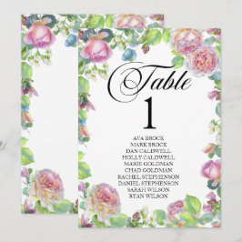 席次表 カード  Lovely カリグラフィー