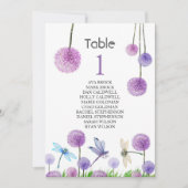 席次表 カード  Lovely カリグラフィー (正面)