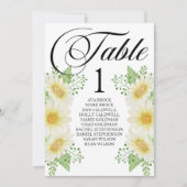 席次表 カード Lovely カリグラフィー (正面)